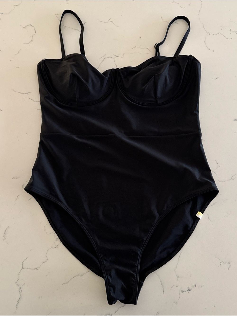 New Summersalt Black Swimsuit One Piece Swimsuit Size 14 Underwire Cups Slimming